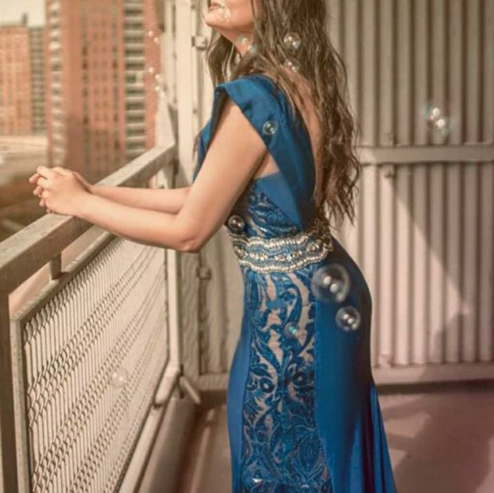 Macduggal Navy blue gown